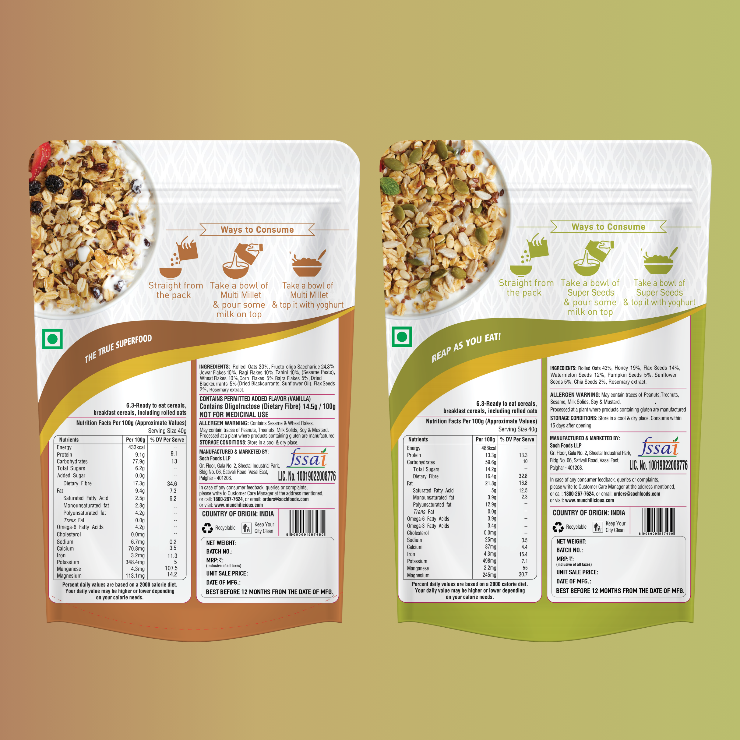 Multi Millet & Super Seeds Muesli Combo