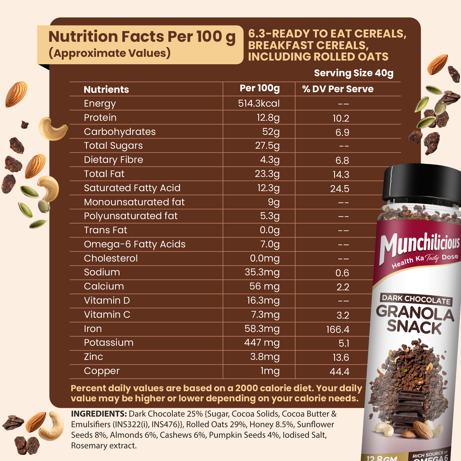 Dark Chocolate Granola - 200g