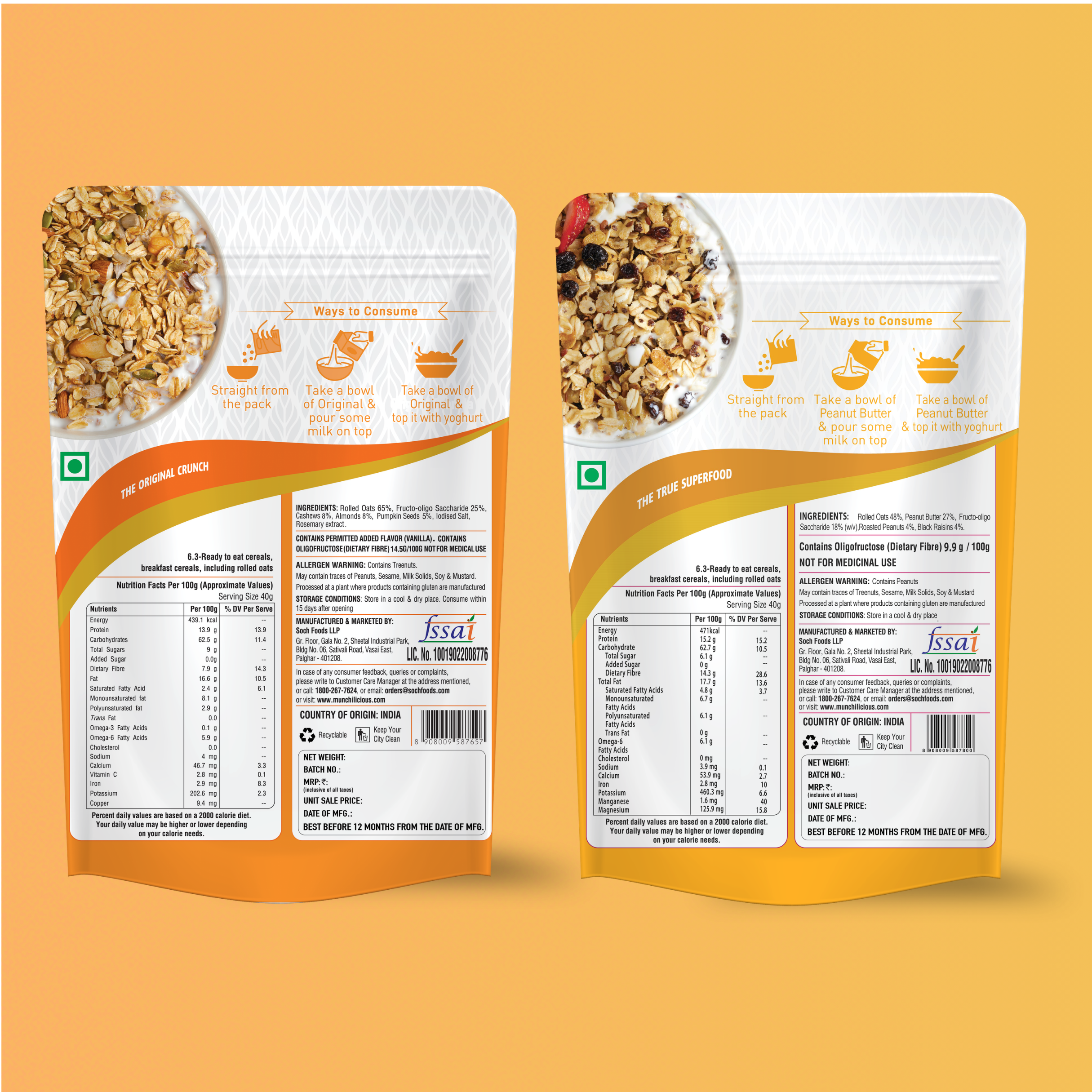 Original & Peanut Butter Granola Combo