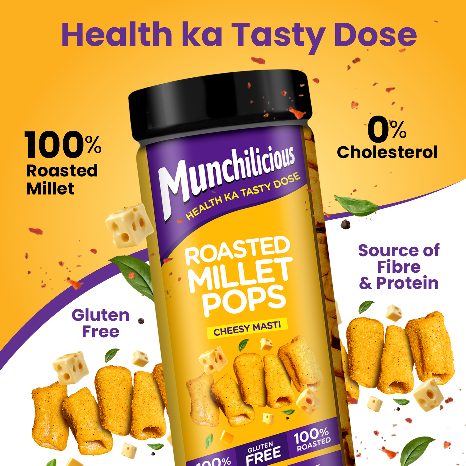 Roasted Millet Pops - Cheesy Masti