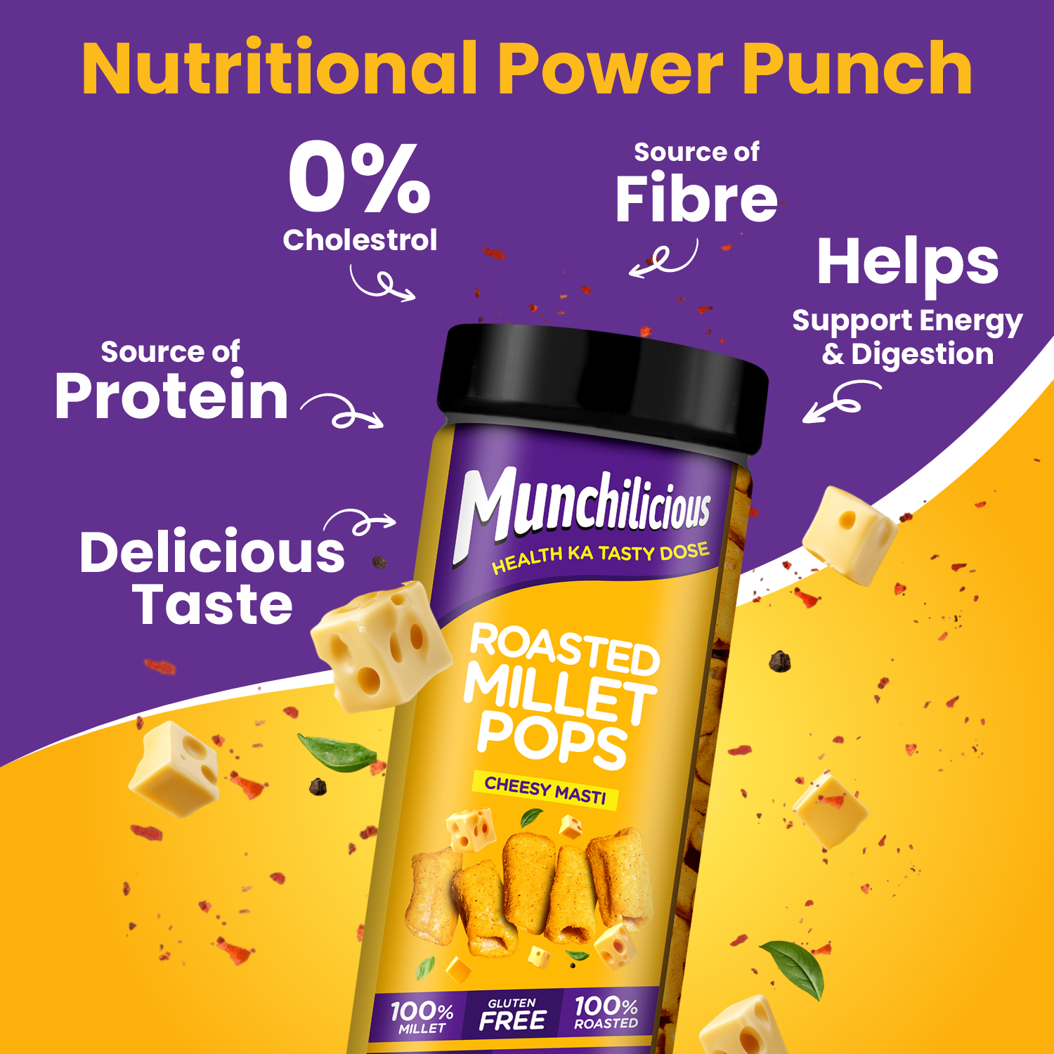 Roasted Millet Pops - Cheesy Masti