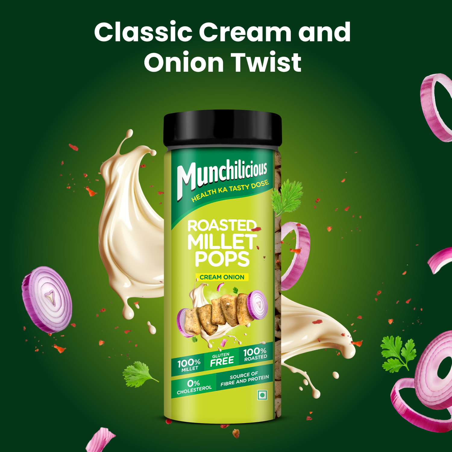 Roasted Millet Pops - Cream Onion