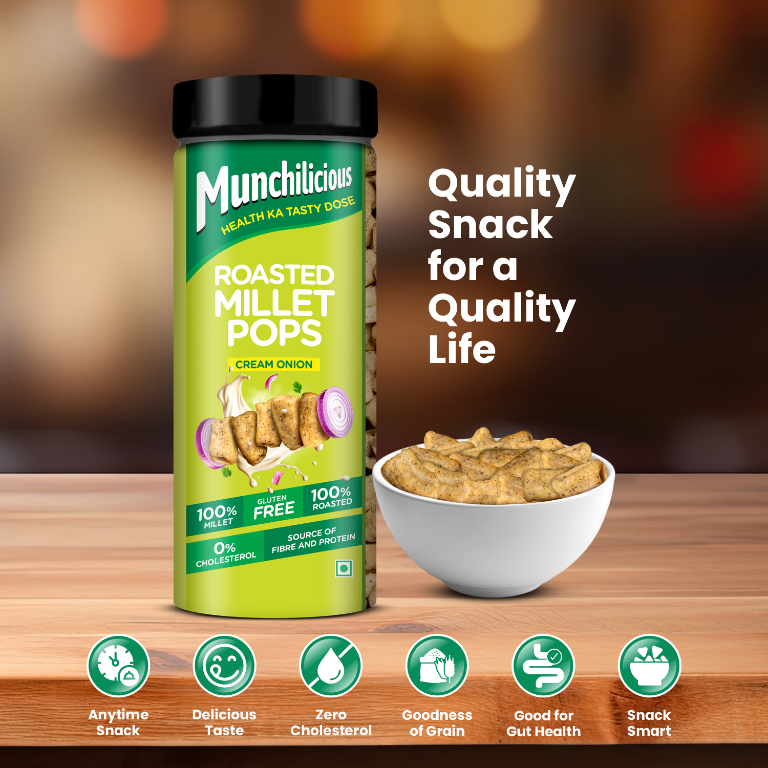 Roasted Millet Pops - Cream Onion