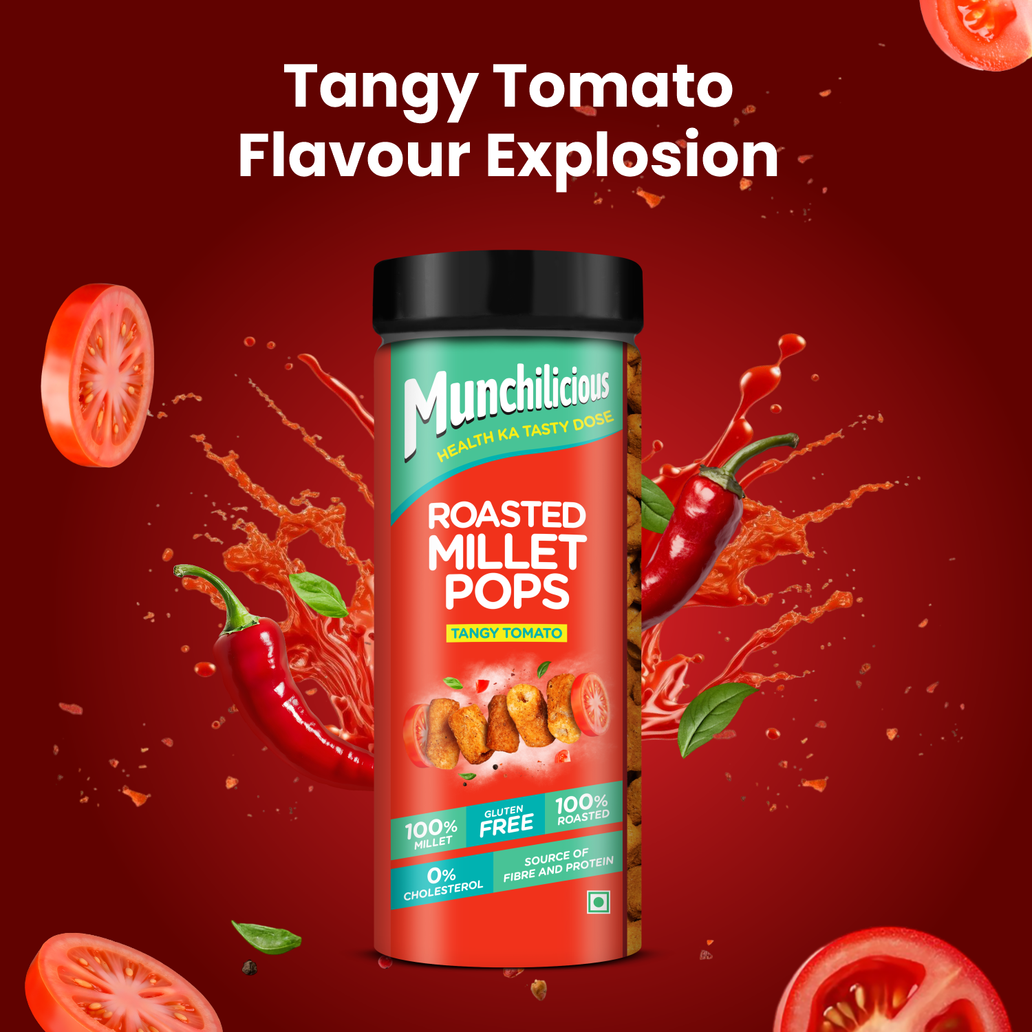 Roasted Millet Pops - Tangy Tomato