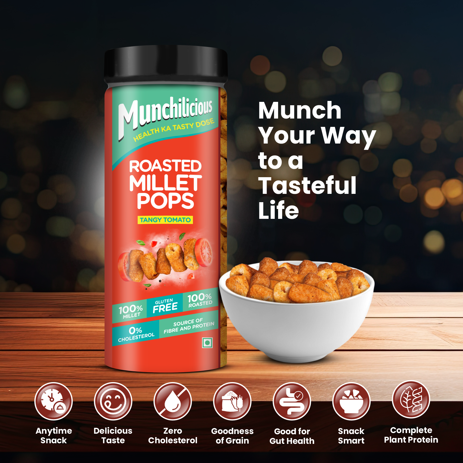 Roasted Millet Pops - Tangy Tomato