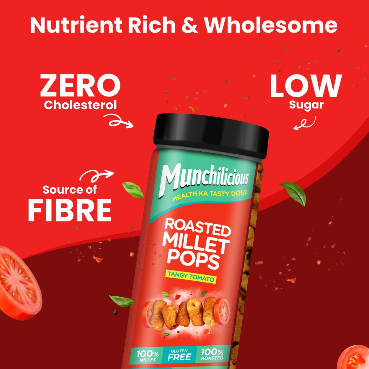 Roasted Millet Pops - Tangy Tomato