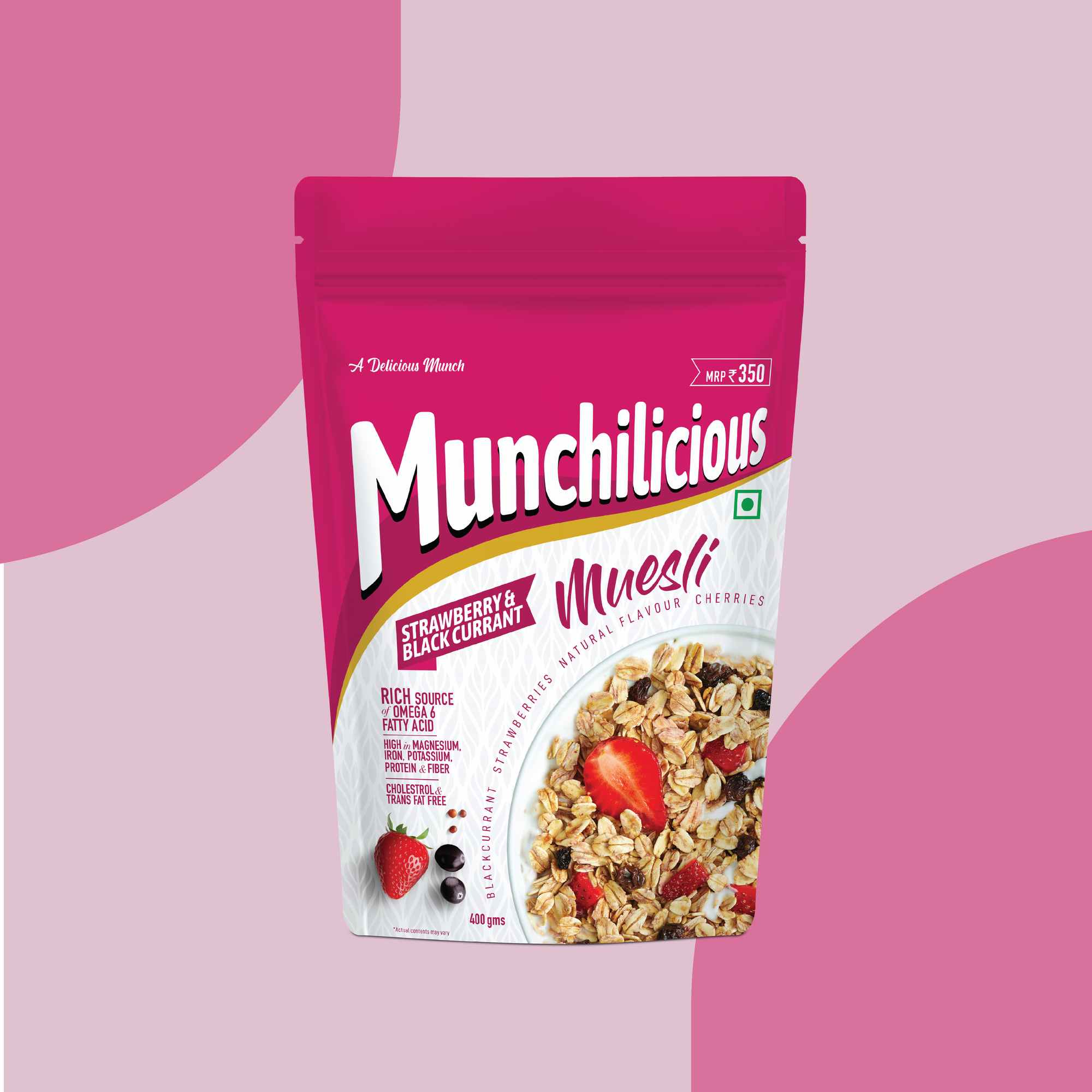 Munchilicious Muesli Strawberry Blackcurrant 350g