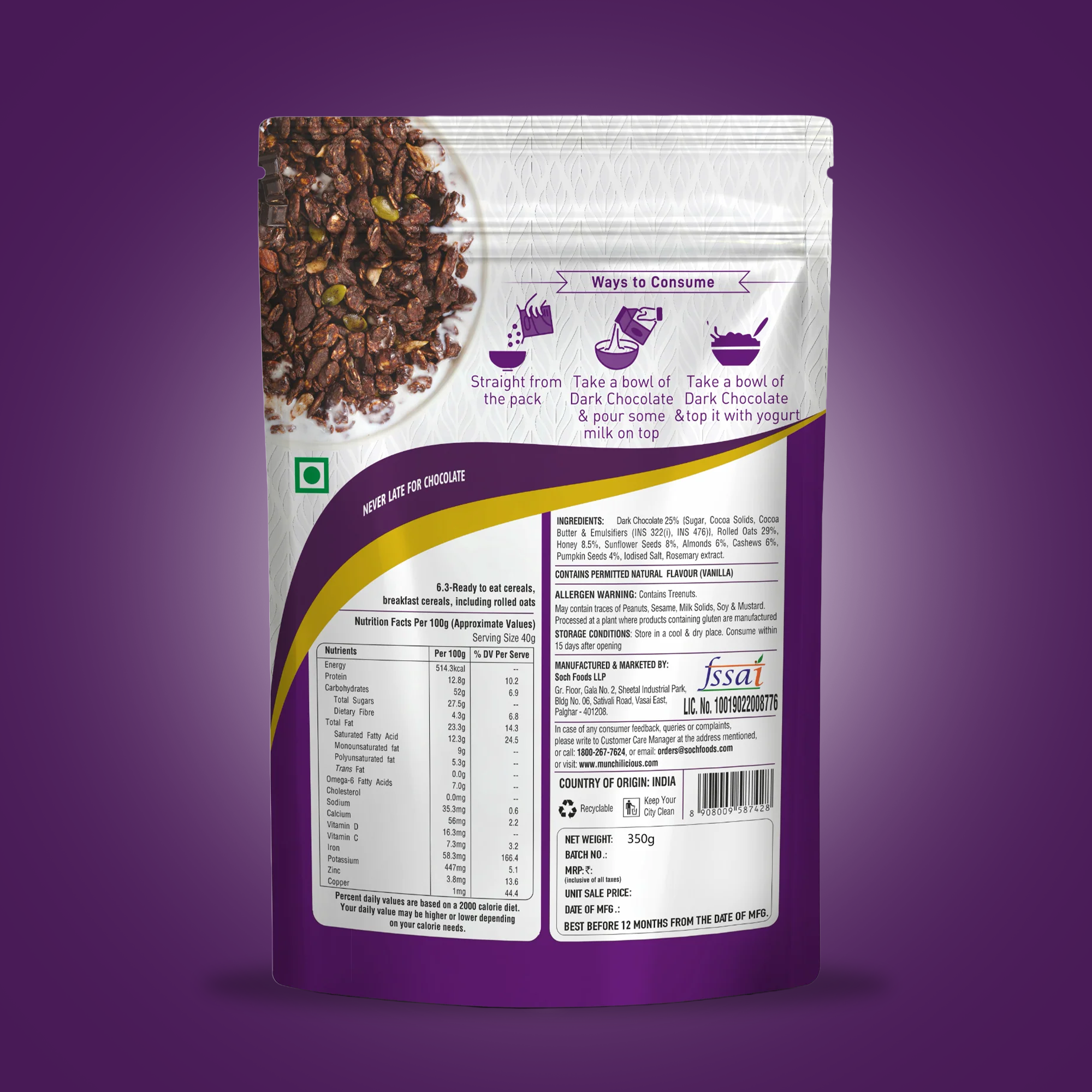Dark Chocolate Granola | 400g