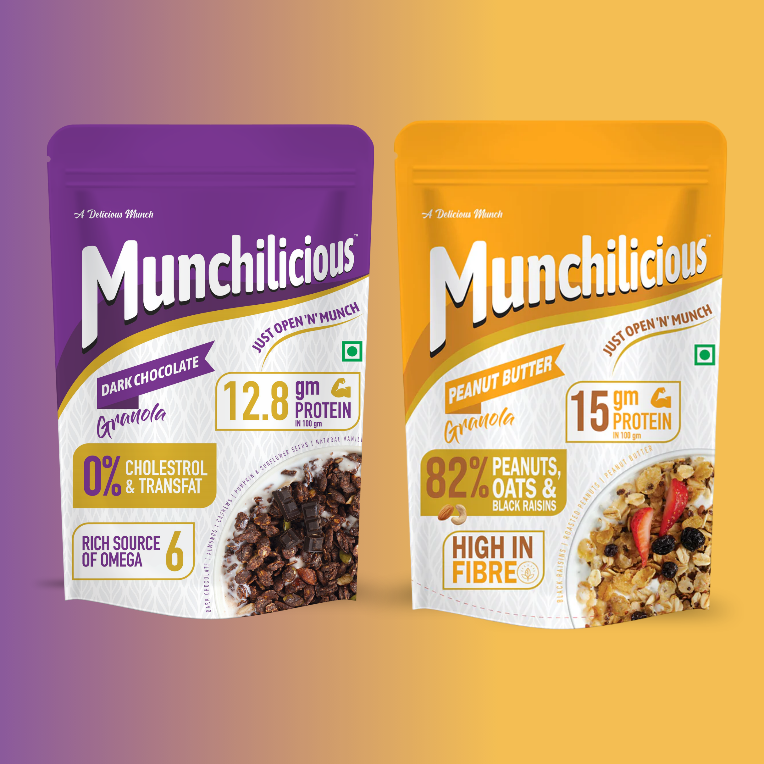 Dark Chocolate & Peanut Butter Granola Combo