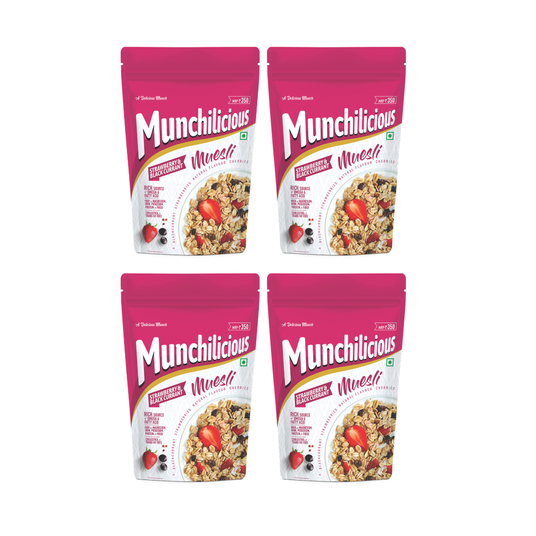 Munchilicious Muesli Strawberry Blackcurrant 350g