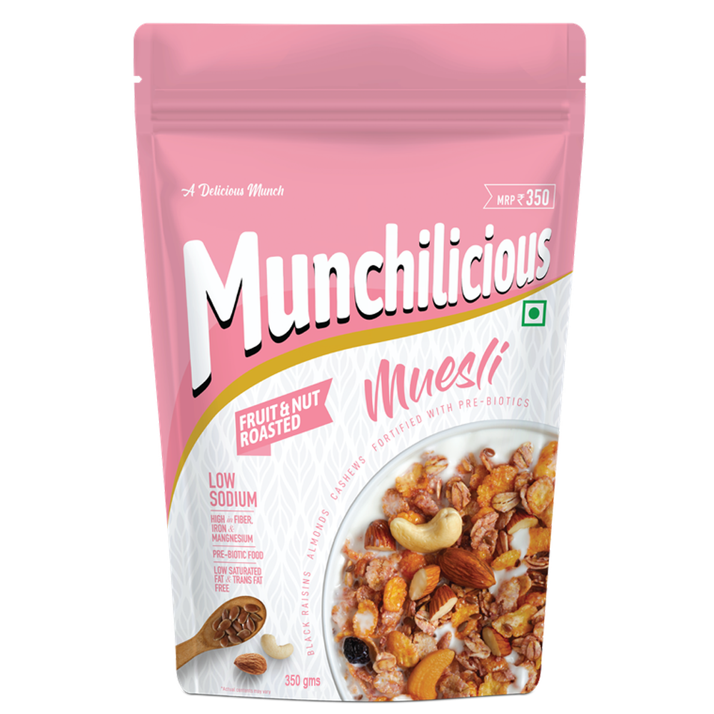 Munchilicious Muesli - Fruit & Nut Roasted 350g