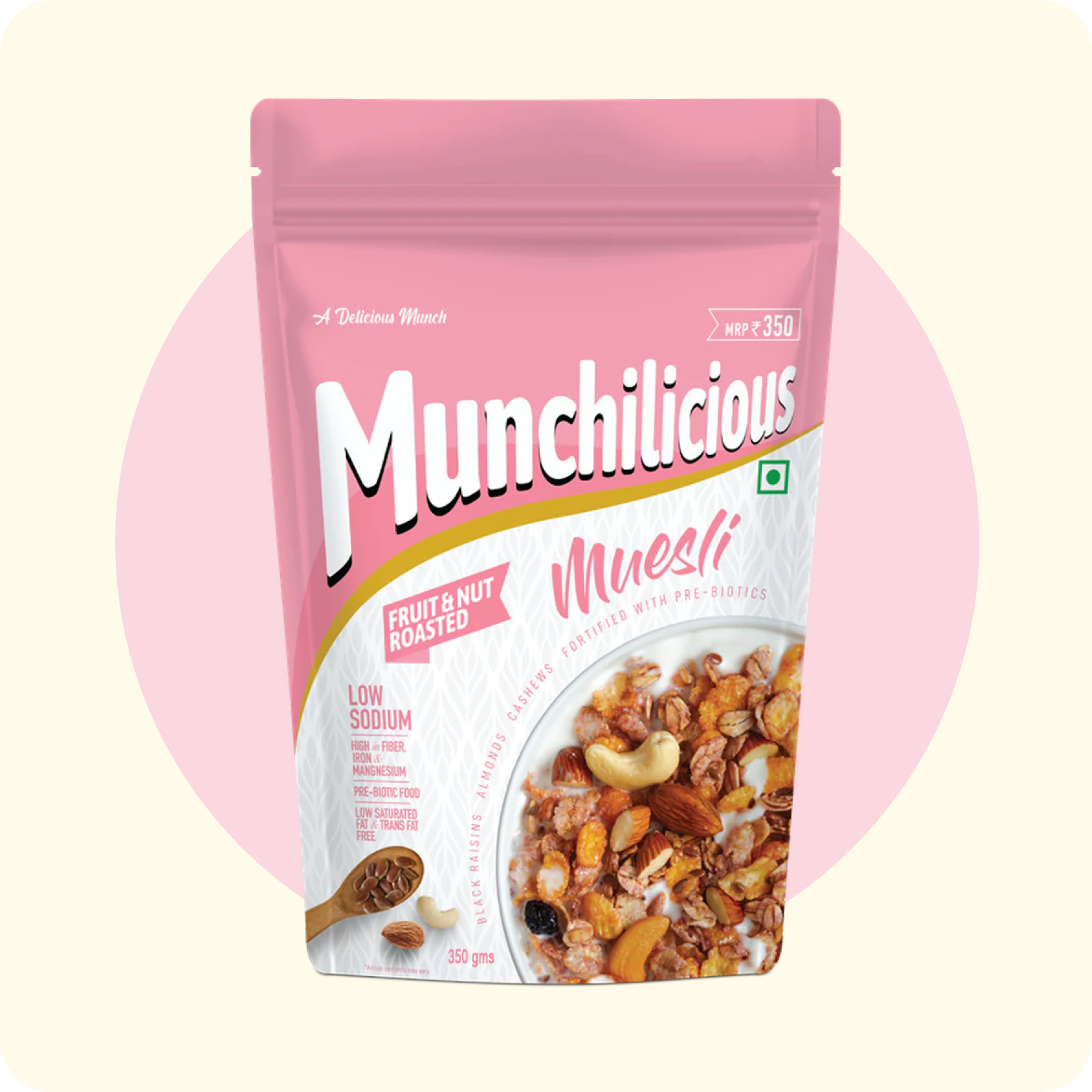 Munchilicious Muesli - Fruit & Nut Roasted 350g