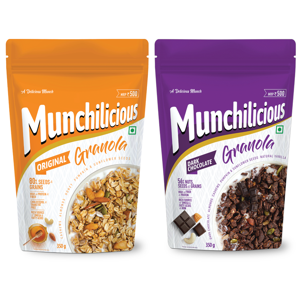 Munchilicious Granola Original & Granola Dark Chocolate - 350g